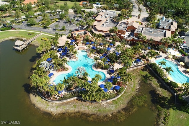 11330 Hidalgo Ct, Fort Myers, FL 33912 - aerial view of property's location featuring a pool and a nearby body of water