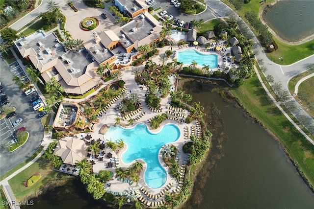11330 Hidalgo Ct, Fort Myers, FL 33912 - aerial overview of property's location featuring a pool and a nearby body of water