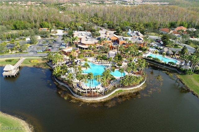 11330 Hidalgo Ct, Fort Myers, FL 33912 - aerial overview of property's location featuring a pool area and a large body of water