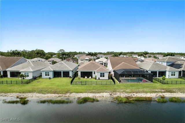 3387 Pilot Cir, Naples, FL 34120 - aerial view of residential area featuring a large body of water