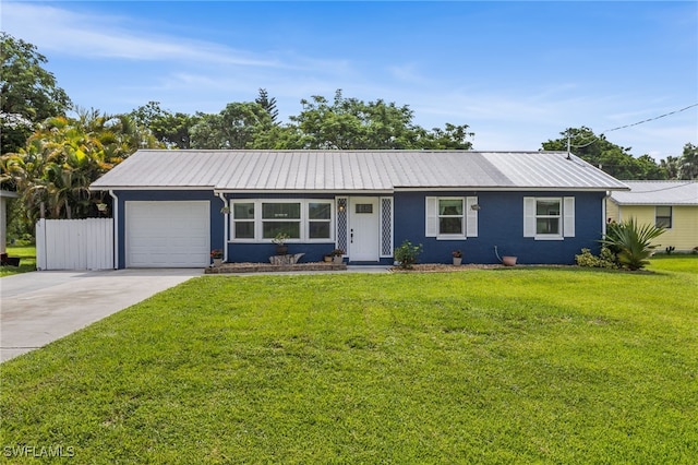 4811 Shady River Ln, Fort Myers, FL 33905 - single story home with a front lawn, an attached garage, driveway, and a metal roof