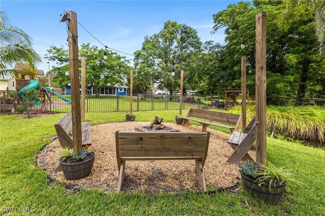 4811 Shady River Ln, Fort Myers, FL 33905 - view of yard with a playground