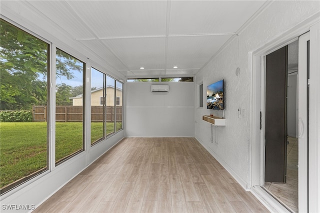 4811 Shady River Ln, Fort Myers, FL 33905 - unfurnished sunroom with a wall unit AC
