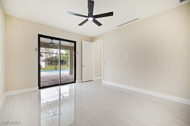 1117 SW Trafalgar Pkwy, Cape Coral, FL 33991 - empty room featuring a ceiling fan