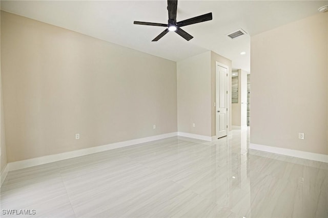 1328 SW 22nd Pl, Cape Coral, FL 33991 - unfurnished room featuring a ceiling fan, a smoke detector, and recessed lighting