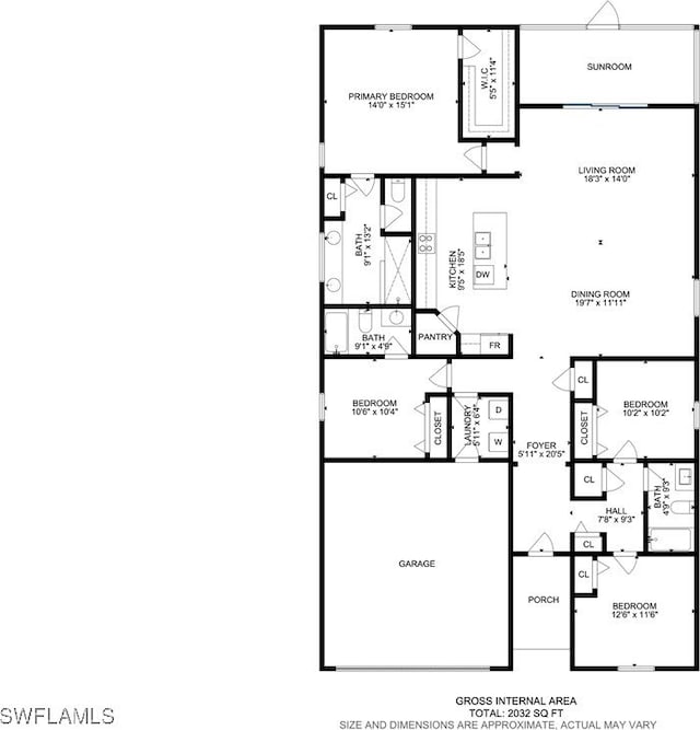 3440 Menores Way, Fort Myers, FL 33905 - view of floor plan / room layout