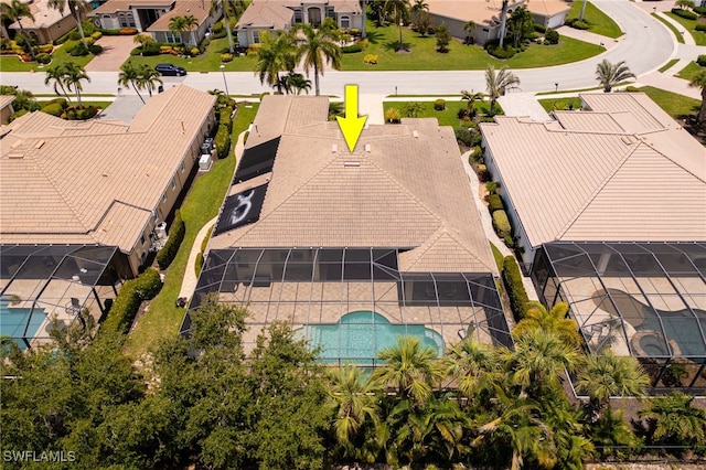 19332 La Serena Dr, Estero, FL 33967 - aerial view of residential area featuring a pool area