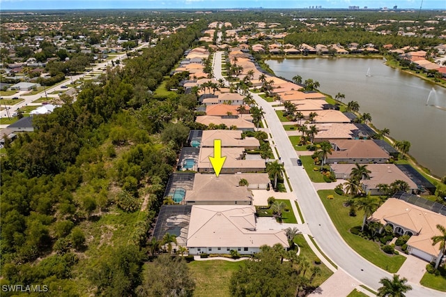 19332 La Serena Dr, Estero, FL 33967 - aerial perspective of suburban area featuring a nearby body of water