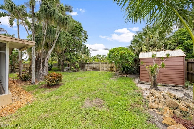 1120 Ridge St, Naples, FL 34103 - fenced backyard featuring a shed
