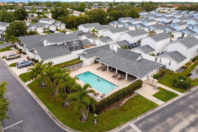 13660 Abbey Dr Unit 1, Fort Myers, FL 33919 - aerial view of residential area with a pool