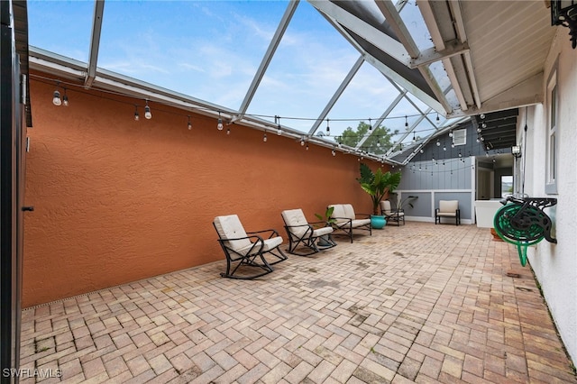 13660 Abbey Dr Unit 1, Fort Myers, FL 33919 - view of patio / terrace with glass enclosure