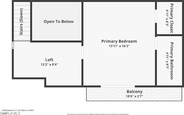 13660 Abbey Dr Unit 1, Fort Myers, FL 33919 - view of floor plan / room layout