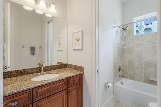 9380 Slate Ct, Naples, FL 34120 - bathroom with vanity and shower / washtub combination
