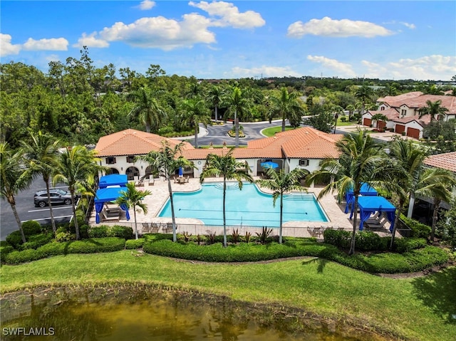 15140 Palmer Lake Cir Unit 201, Naples, FL 34109 - view of subject property featuring a pool area