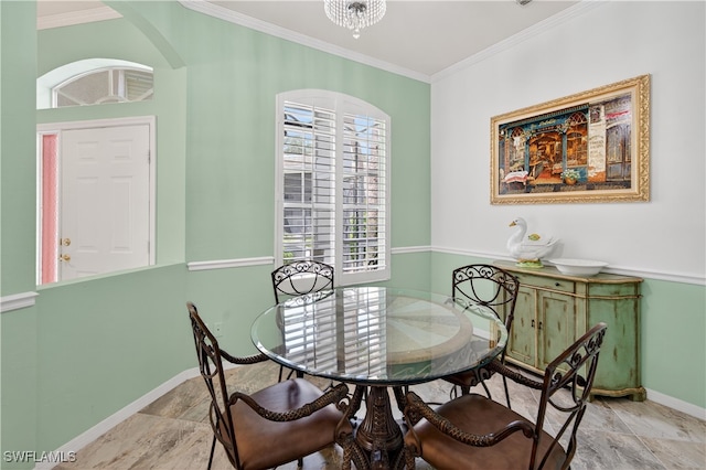 8014 Kilkenny Ct Unit G47, Naples, FL 34112 - dining space with crown molding and arched walkways