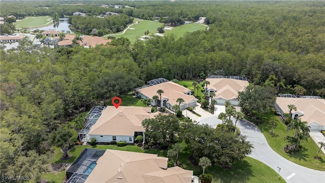 8014 Kilkenny Ct Unit G47, Naples, FL 34112 - aerial perspective of suburban area featuring a golf club and a large body of water
