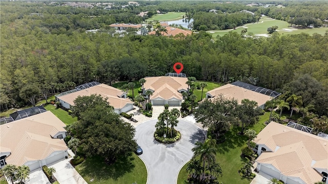 8014 Kilkenny Ct Unit G47, Naples, FL 34112 - aerial view of residential area featuring a golf course and a large body of water