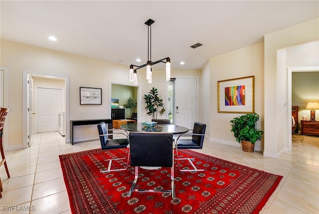 4780 Shinnecock Hills Ct Unit 102, Naples, FL 34112 - dining area featuring light tile patterned flooring and recessed lighting