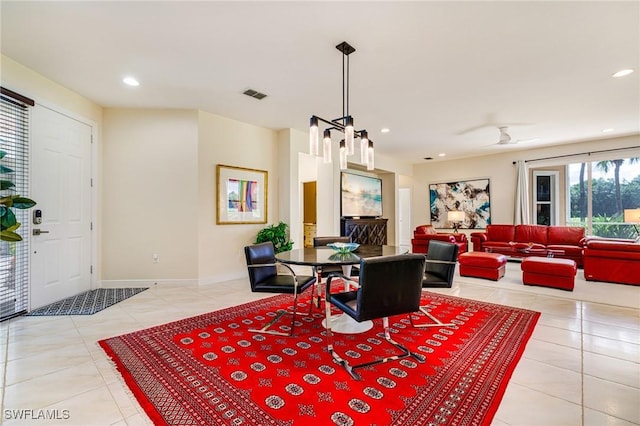 4780 Shinnecock Hills Ct Unit 102, Naples, FL 34112 - dining room with tile patterned floors and recessed lighting