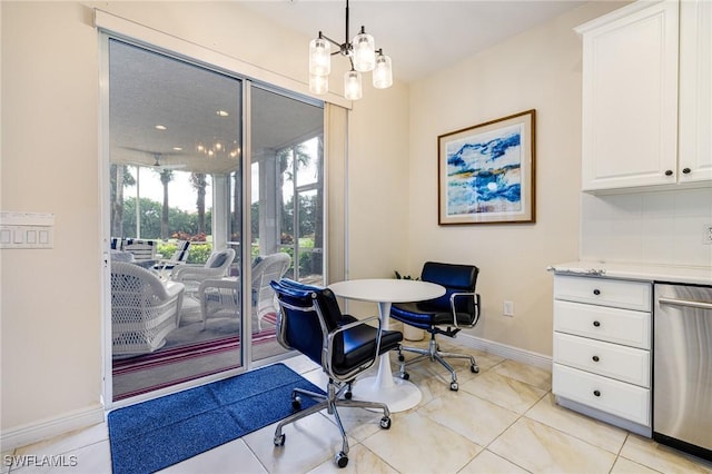 4780 Shinnecock Hills Ct Unit 102, Naples, FL 34112 - office area with baseboards and light tile patterned floors