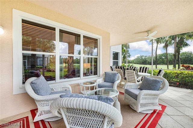 4780 Shinnecock Hills Ct Unit 102, Naples, FL 34112 - view of patio featuring ceiling fan