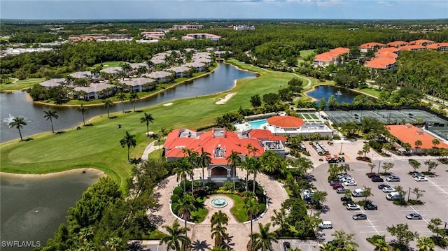 4780 Shinnecock Hills Ct Unit 102, Naples, FL 34112 - aerial overview of property's location featuring a golf course and a large body of water