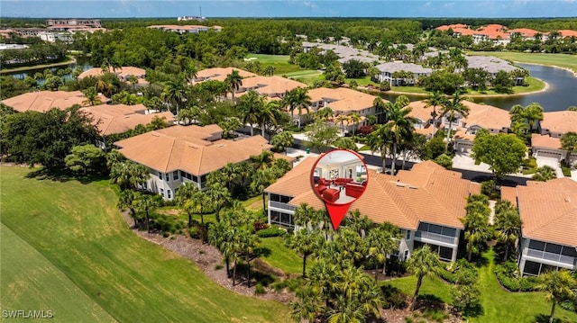 4780 Shinnecock Hills Ct Unit 102, Naples, FL 34112 - aerial perspective of suburban area with a nearby body of water and a golf course