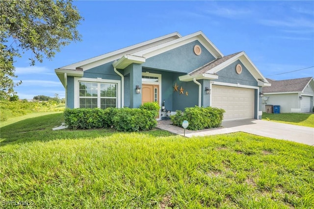 2920 6th St SW, Lehigh Acres, FL 33976 - single story home featuring an attached garage, stucco siding, a front yard, and driveway