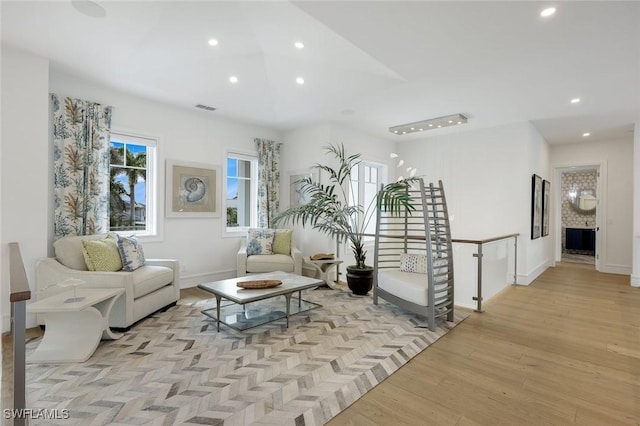 309 Neapolitan Way, Naples, FL 34103 - living area featuring recessed lighting and light wood-style flooring