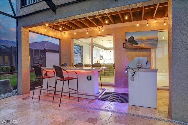 4582 Fairloop Run, Lehigh Acres, FL 33973 - view of patio featuring glass enclosure