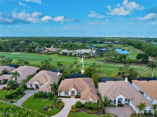 3262 Sedge Pl, Naples, FL 34105 - aerial view of residential area featuring a golf course and a large body of water