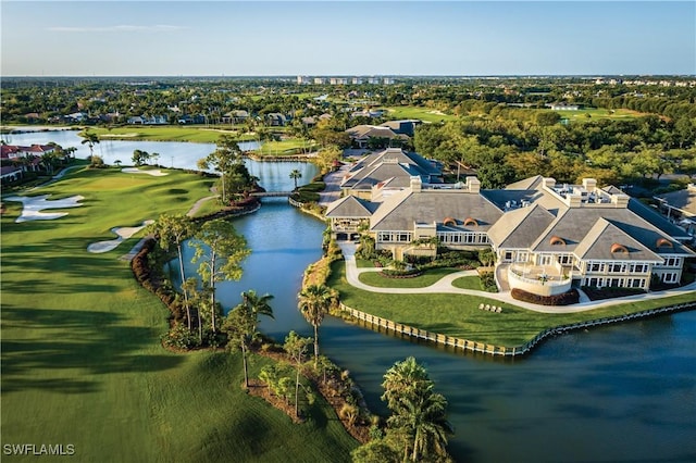 3262 Sedge Pl, Naples, FL 34105 - drone / aerial view of a large body of water and a golf club