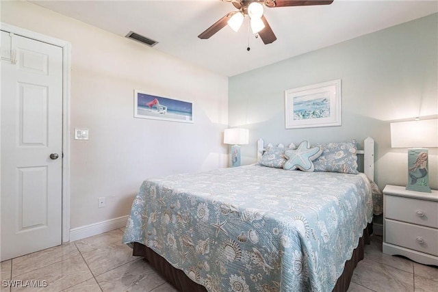401 NE 14th Pl, Cape Coral, FL 33909 - bedroom with baseboards and a ceiling fan