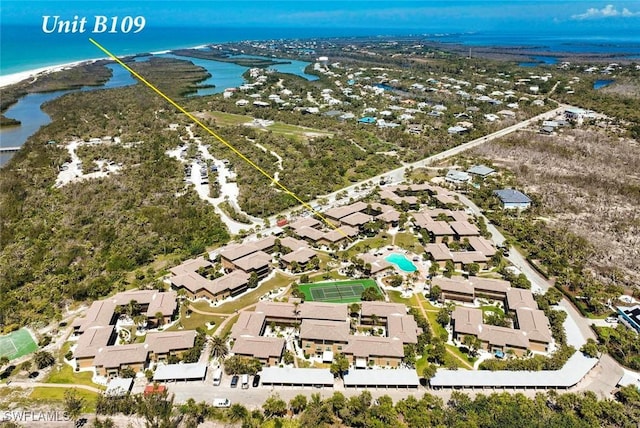 5117 Sea Bell Rd Unit B109, Sanibel, FL 33957 - aerial view of residential area with a large body of water