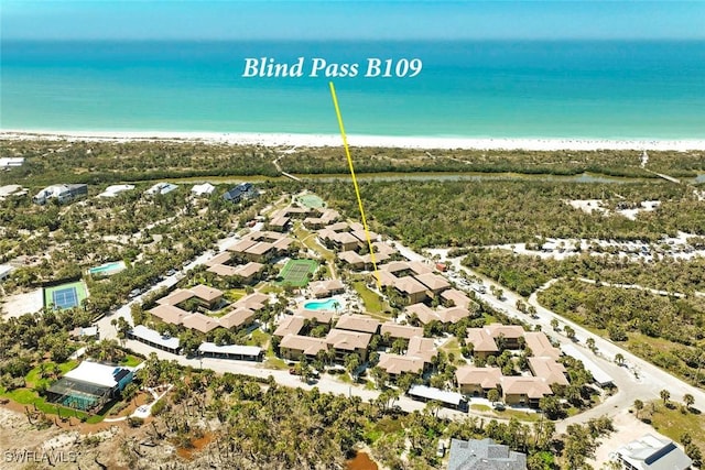 5117 Sea Bell Rd Unit B109, Sanibel, FL 33957 - view of property location featuring waterfront with a beach and nearby suburban area