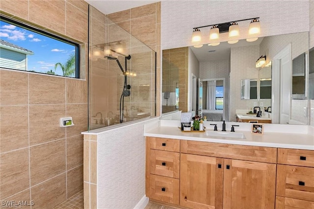 4563 Centaurus Cir, Naples, FL 34120 - bathroom with a walk in shower and vanity