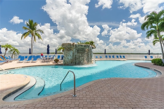 8771 Estero Blvd Unit 406, Fort Myers Beach, FL 33931 - community pool with a patio