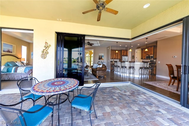 3606 Whippoorwill Blvd, Punta Gorda, FL 33950 - view of patio / terrace with a ceiling fan