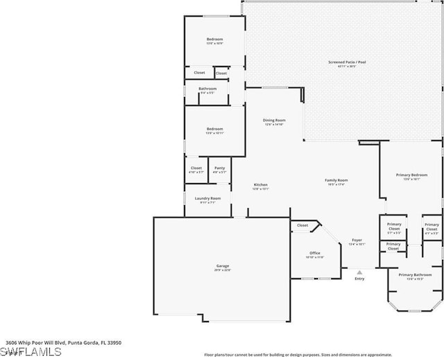 3606 Whippoorwill Blvd, Punta Gorda, FL 33950 - view of room layout
