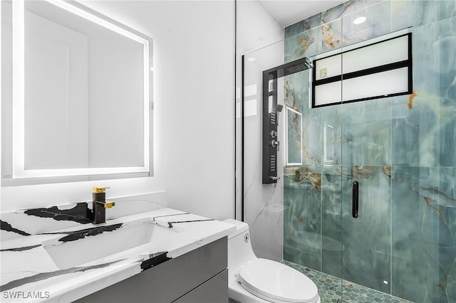 2813 24th St W, Lehigh Acres, FL 33971 - full bath featuring vanity and a marble finish shower