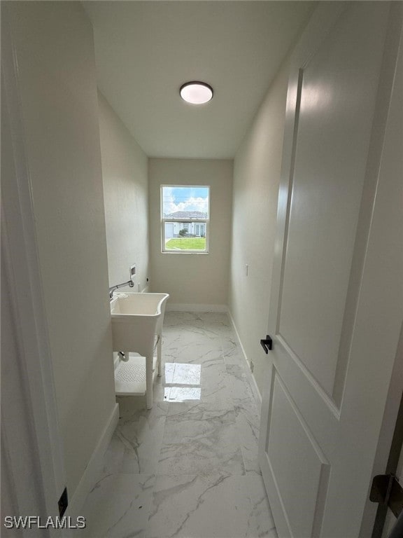 3832 Insdale St, Fort Myers, FL 33905 - bathroom with marble look tile flooring