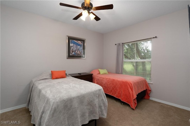 11500 Villa Grand Unit 310, Fort Myers, FL 33913 - carpeted bedroom featuring baseboards and ceiling fan
