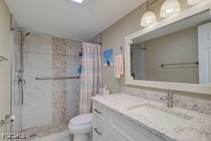 7360 Estero Blvd Unit 703, Fort Myers Beach, FL 33931 - full bathroom with tiled shower and vanity