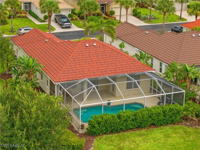 17936 Courtside Landings Cir, Punta Gorda, FL 33955 - view from above of property with a pool area