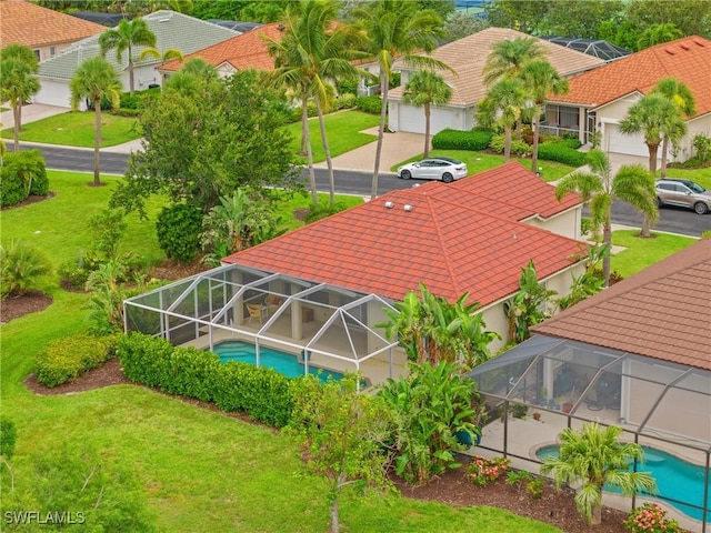 17936 Courtside Landings Cir, Punta Gorda, FL 33955 - aerial perspective of suburban area with a pool area