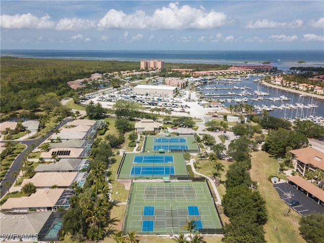 17936 Courtside Landings Cir, Punta Gorda, FL 33955 - drone / aerial view of a large body of water and numerous boat docks