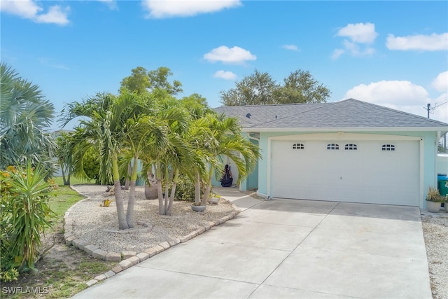 304 NW 22nd Ave, Cape Coral, FL 33993 - view of front of home with concrete driveway, stucco siding, an attached garage, and a shingled roof