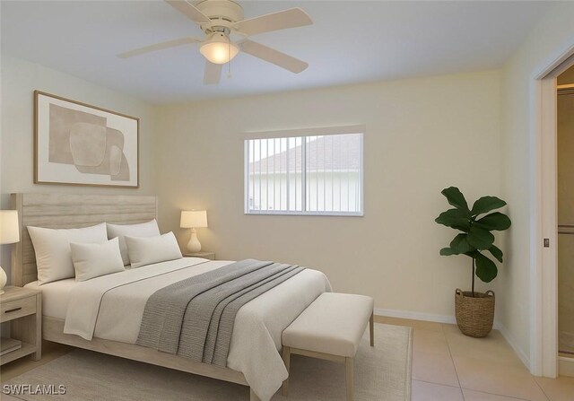 304 NW 22nd Ave, Cape Coral, FL 33993 - bedroom featuring tile patterned flooring and a ceiling fan