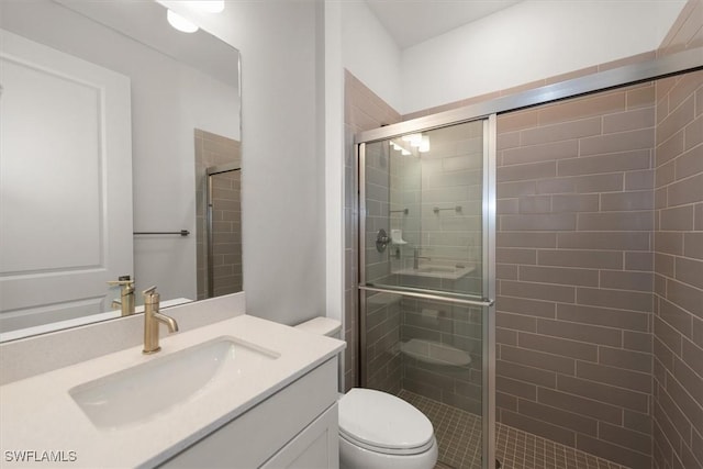 16569 Windsor Way, Alva, FL 33920 - full bathroom featuring vanity and a shower stall