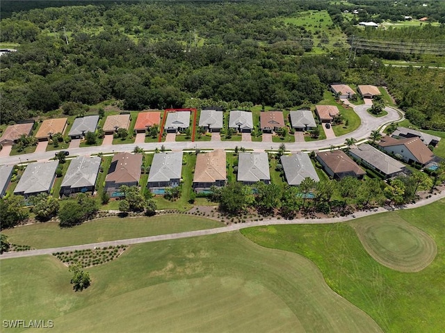 16569 Windsor Way, Alva, FL 33920 - aerial view of property and surrounding area featuring nearby suburban area and a golf club